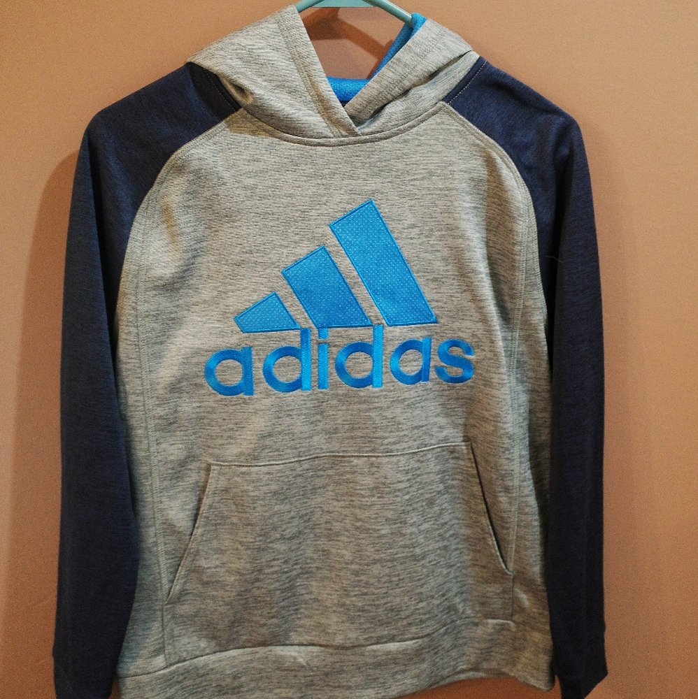 Dark blue and gray Adidas Hoodie